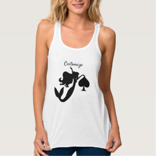 Black Spade Mermaid Silhouette Thunder_Cove  Tank Top
