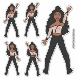 Black Spark  Dancer Autocollants #1