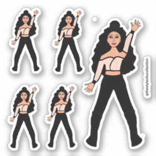Black Spark Dancer Stickers #2 Aufkleber