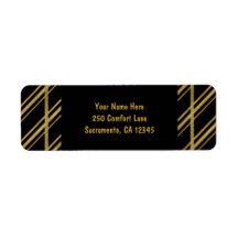 Black & Sparkling Gold Candy Cane Stripe Holiday
