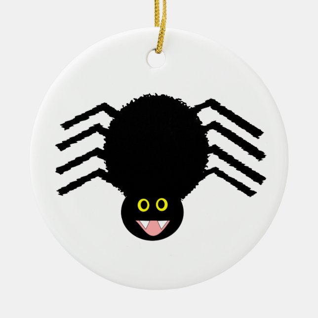 Black Spider Custom I Liebe Spiders Keramikornament (Vorne)