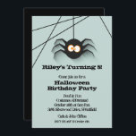 Black Spider Halloween Party Einladungen<br><div class="desc">Eine gruselige schwarze Spinne,  die aus seinem Web hängt,  diese Einladungen sind lustig für Halloween Geburtstagsfeier Einladungen für jedes Alter,  ändern Sie einfach die Formulierung zu Ihrem Anlass. PASSENDE Artikel in unserem Geschäft.</div>