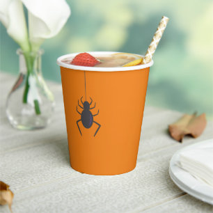 Black Spider Halloween-Party Pappbecher