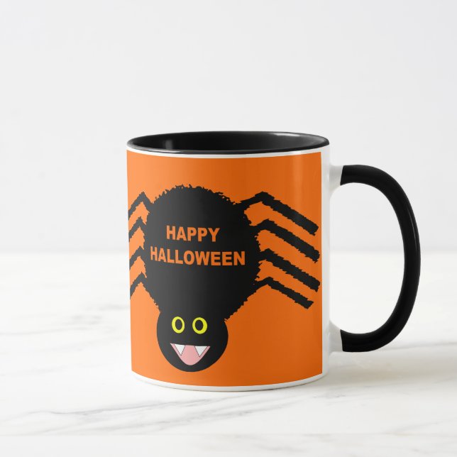 Black Spider Halloween-Tasse Tasse (Rechts)