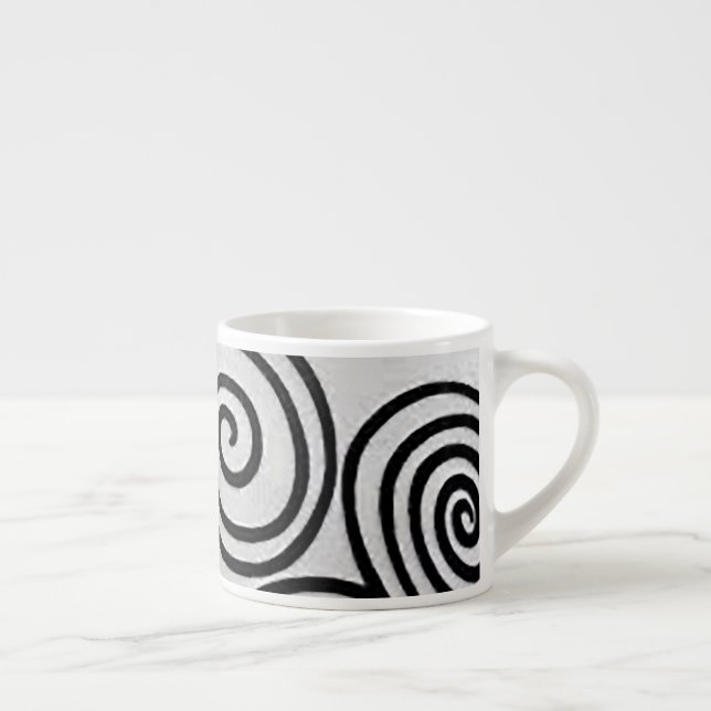 Black Spiral Cycle Expresso Tasse (Rechts)