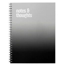Black Spiral Notebook - "Notizen & Gedanken" Notizblock