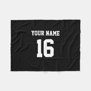 Black Sporty Team Jersey Fleecedecke