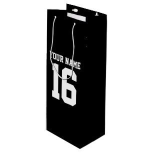 Black Sporty Team Jersey Geschenktüte Für Weinflaschen