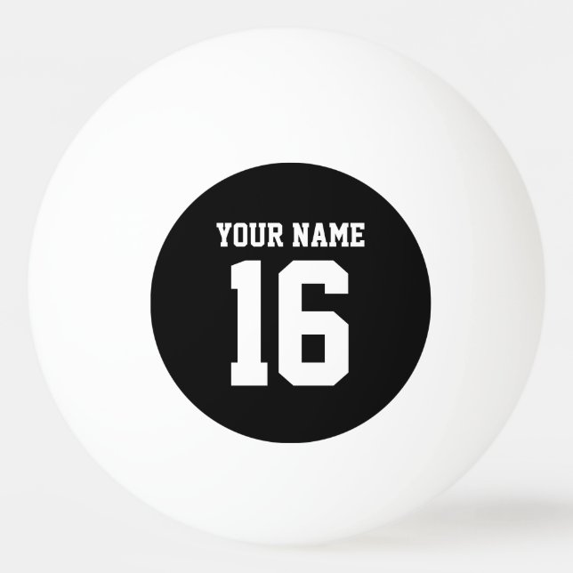Black Sporty Team Jersey Tischtennisball (Vorderseite)