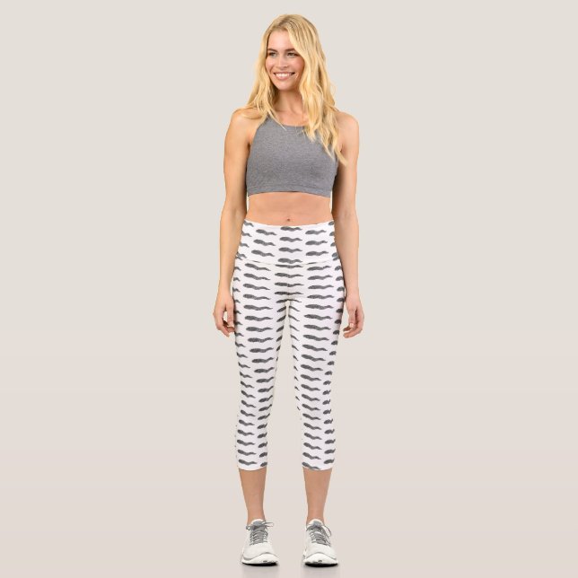 Black spotted moray eel cartoon illustration capri leggings (Vorderseite)