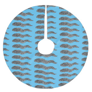 Black spotted moray eel cartoon illustration polyester weihnachtsbaumdecke