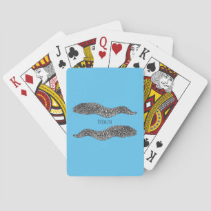 Black spotted moray eel cartoon illustration spielkarten