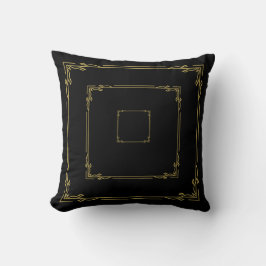 Black Square Cushion | Luxury Boho Home Decor | Cu Kissen