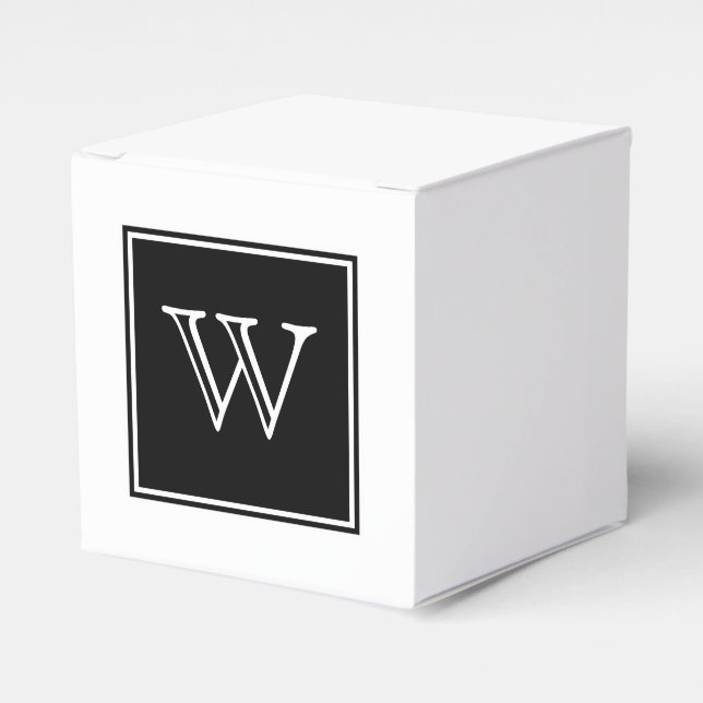 Black Square Monogram Fevor Boxes Geschenkschachtel (Vorderseite)