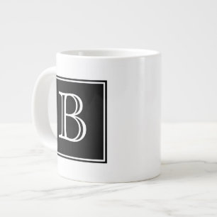 Black Square Monogram Specialty Tasse