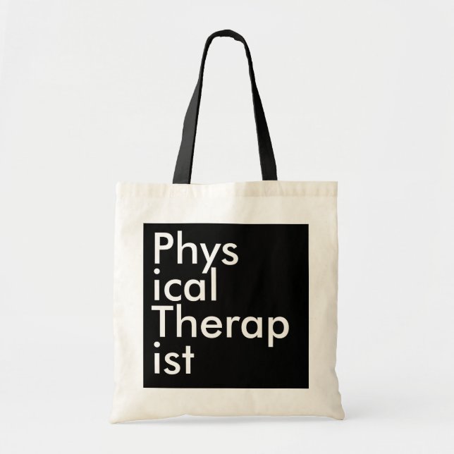 Black Square Physical Therapist Tragetasche (Vorne)