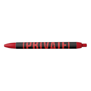 Black Stamps Private Black Ink Pen Kugelschreiber