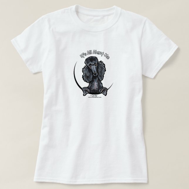 Black Standard Poodle IAAM T-Shirt (Design vorne)