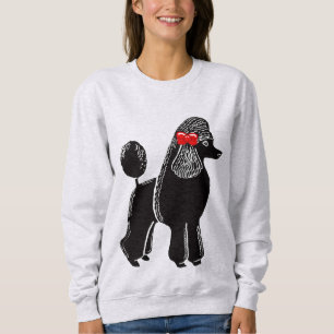 Black Standard Poodle Women's Raglan Sweatshirt