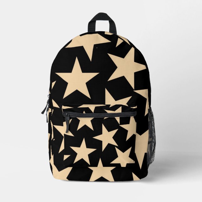 Black Star Celestis Starry Travel & School Bag Bedruckter Rucksack (Vorderseite)