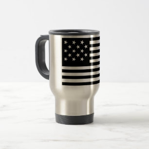 Black Star-Spangled Banner America Flag Reisebecher