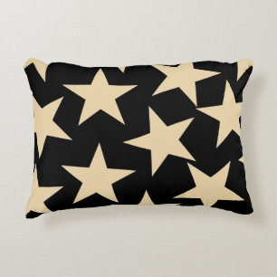 Black Stars Pillow für Elegante Wohngestaltung Dekokissen