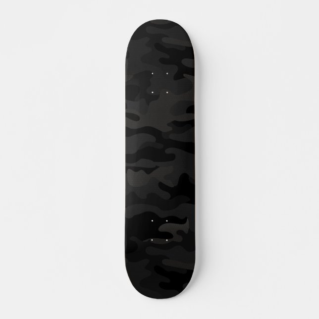 Black Stealth Camo Skateboard (Vorne)