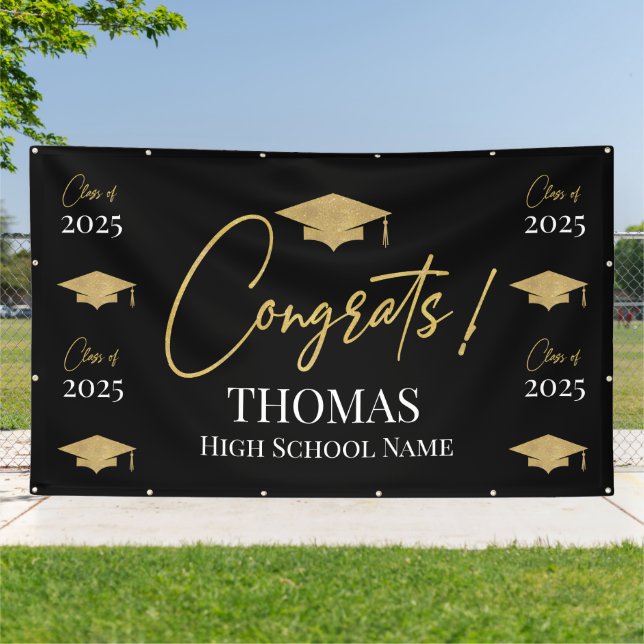 Black Step and repeat Graduation Backdrop banner  (Außenbereich)