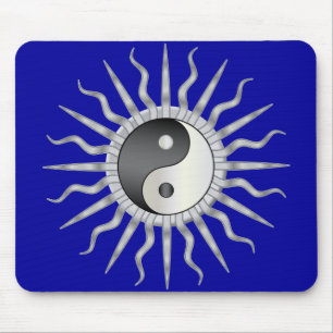Black Sternexplosion Yin Yang Mousepad