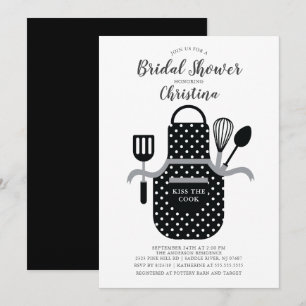 Black Stock the Kitchen Bridal Dusche Einladung