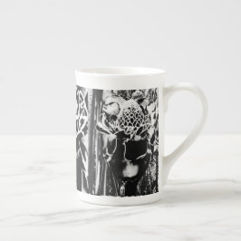 Black Strawberry Bone China Porzellan Tasse