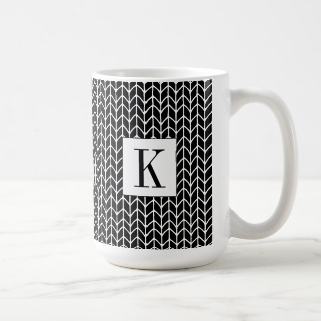 BLACK STRICK Tall Weiße Tasse + Ursprünglich (Rechts)