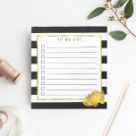 Black Strip & Imitate Goldpeony zu tun Liste Notizblock<br><div class="desc">Im Notepad befinden sich fett schwarz-weiße Streifen mit einer glänzenden Blume in Imitat (bedruckt) Goldeffekt und oben mit "To do List". 10 Zeilen mit Checkboxen helfen Ihnen,  alle wichtigen Aufgaben behalten!</div>