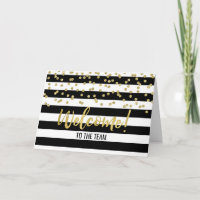 Black Stripe Gold Dot Mitarbeiter Willkommen im Te