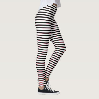 Black stripes leggings