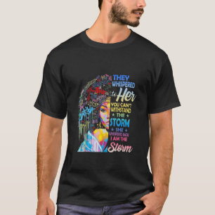 Black Strong Afro Afrikanerin Schwarze Geschichte T-Shirt