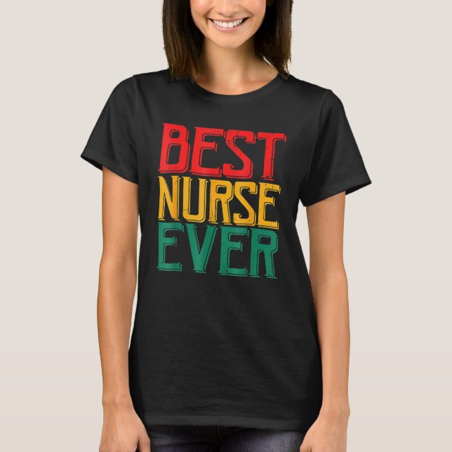 Black Strong Nurse Afro Love Melanin African Ameri T-Shirt (Vorderseite)
