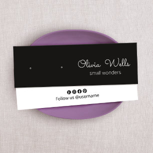 Black Stud Script Earring Holder