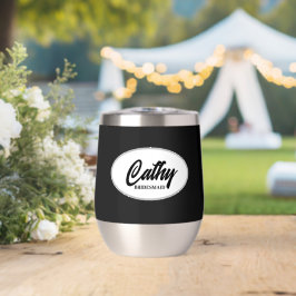 Black Stylight Name Wedding Bridesmaid