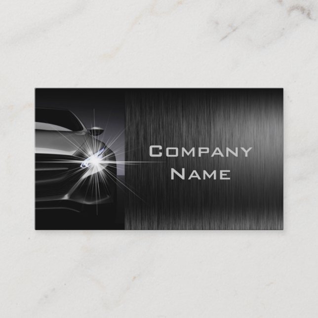 Black Stylish Automotive Business Card Visitenkarte (Vorderseite)
