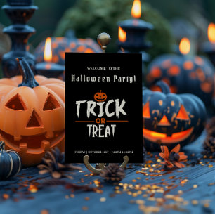 Black Stylish Halloween-Party Poster