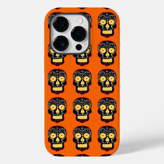 Black Sugar Skull Case-Mate iPhone Hülle (Rückseite)