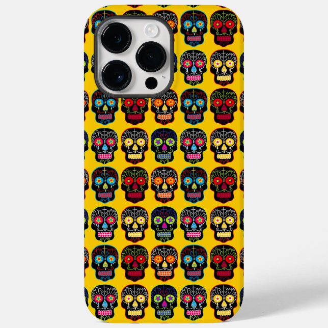 Black Sugar Skull Case-Mate iPhone Hülle (Rückseite)