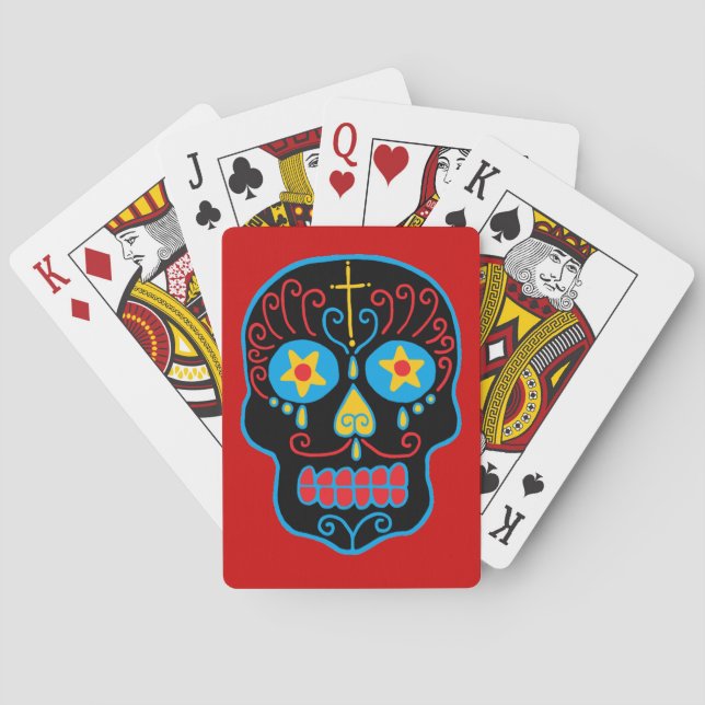 Black Sugar Skull Spielkarten (Rückseite)