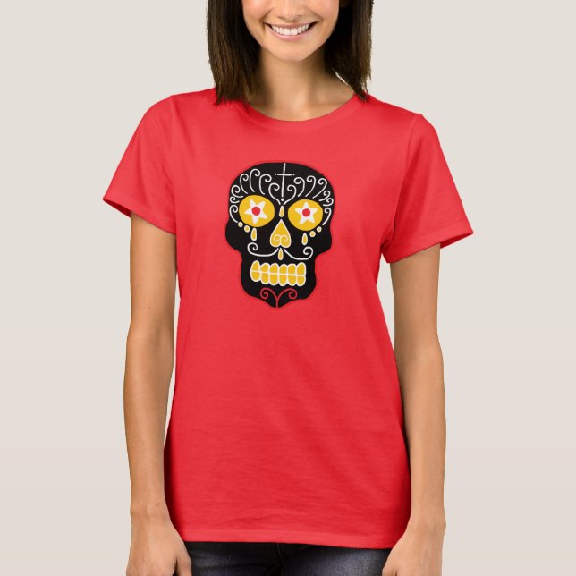 Black Sugar Skull T-Shirt (Vorderseite)