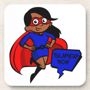 black super mom untersetzer