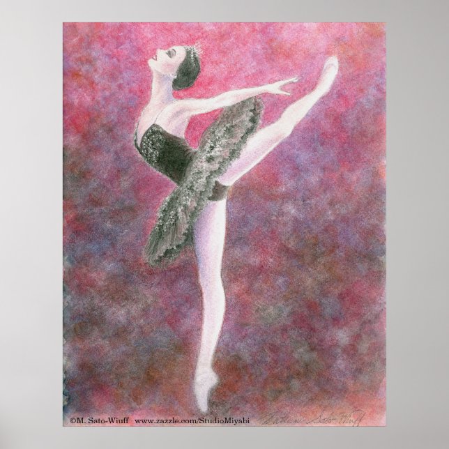 Black Swan Ballet Art Print Poster (Vorne)