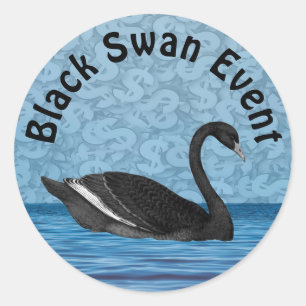 Black Swan-Ereignis Runder Aufkleber
