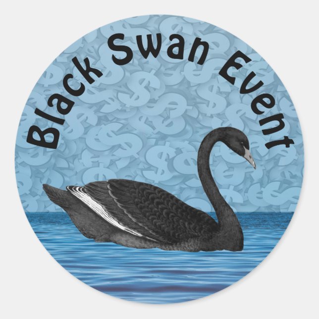 Black Swan-Ereignis Runder Aufkleber (Vorderseite)