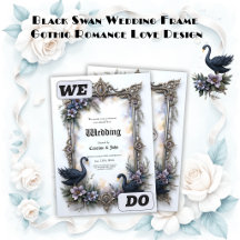 Black Swan Hochzeitsrahmen – Gotische Romanze Lieb